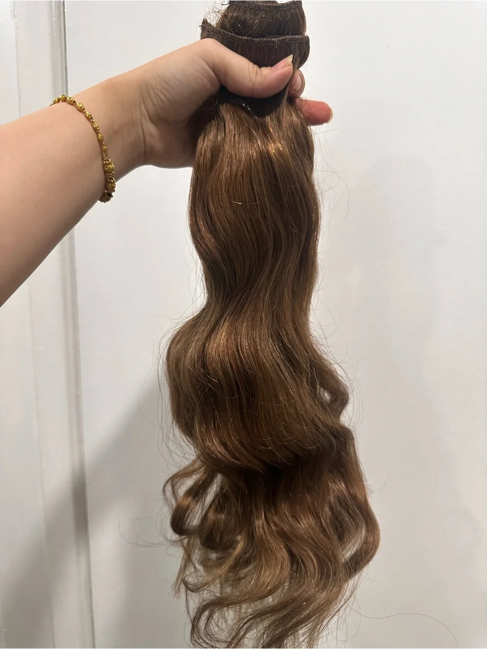 Brown Wavy Clip-In Hair Extension - Natural Shine
